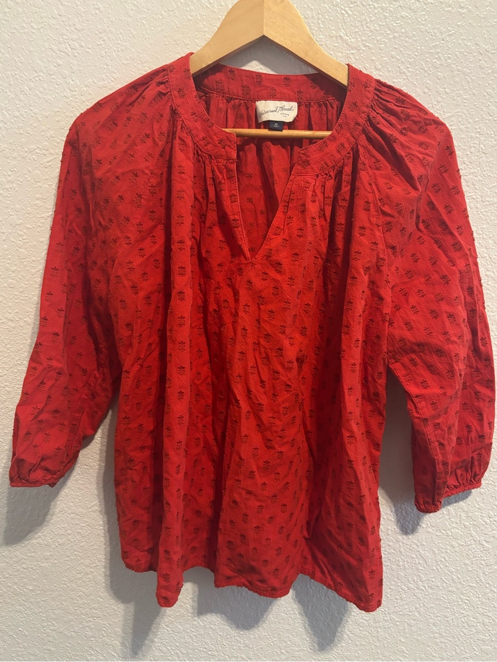 Universal Thread Red Peasant Blouse